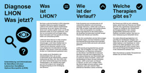 Screenshot des Flyer „Diagnose LHON – Was jetzt?"
