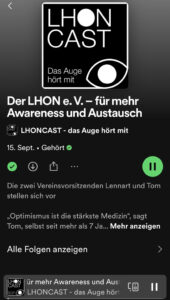 LHONCAST mit unserem LHON Verein online!